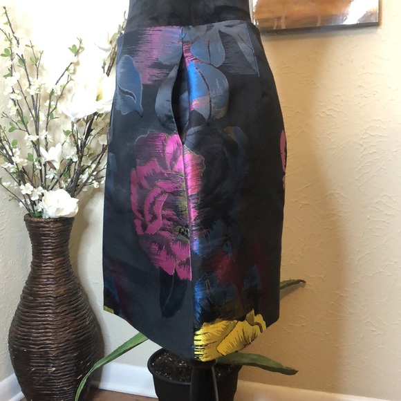 Rachel Roy Pleated Floral Mini Skirt w/ POCKETS 6 - Picture 5 of 8